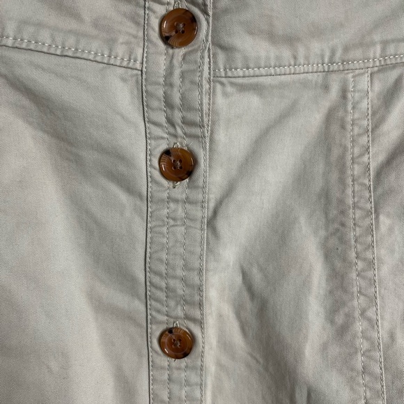 Banana Republic Women’s A-line Natural Stone Button Down Pockets Skirt Size 8 - Picture 2 of 8